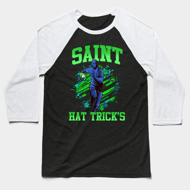 Funny Rugby T-Shirt Irish St Patricks Day Gift Baseball T-Shirt by Dr_Squirrel